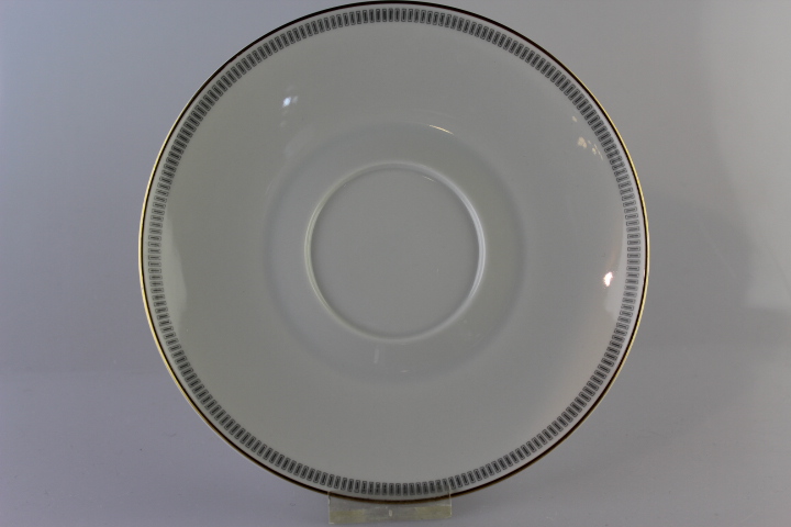 Untertasse für Suppentasse - Rosenthal - Form 2000 - Graue Rechtecke