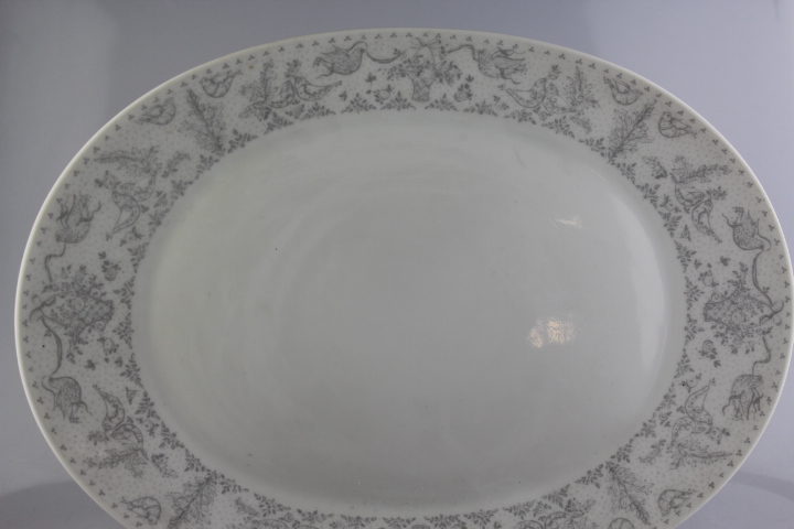 Fleischplatte - Rosenthal - Form 2000 - Idyll grau