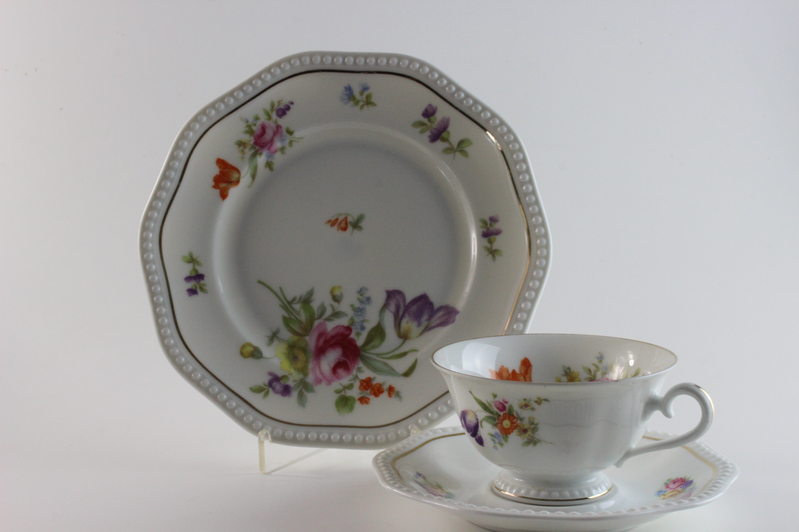 Teegedeck 3 tlg. - Rosenthal - Sommerstrauß