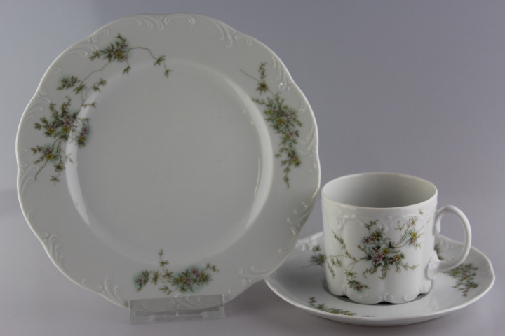 Kaffeegedeck 3 tlg. - Rosenthal - grüne Ranke