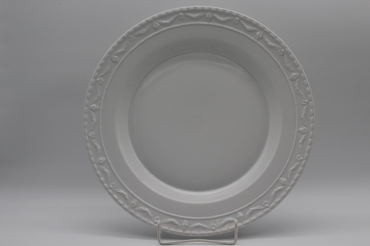 großer Teller Ø 33,5 cm - KPM Berlin - Kurland - Dekor weiß