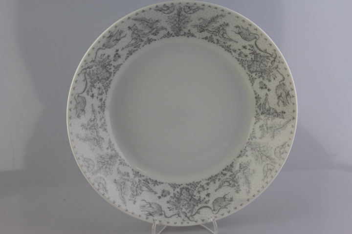 Suppenteller - Rosenthal - Form 2000 - Idyll grau