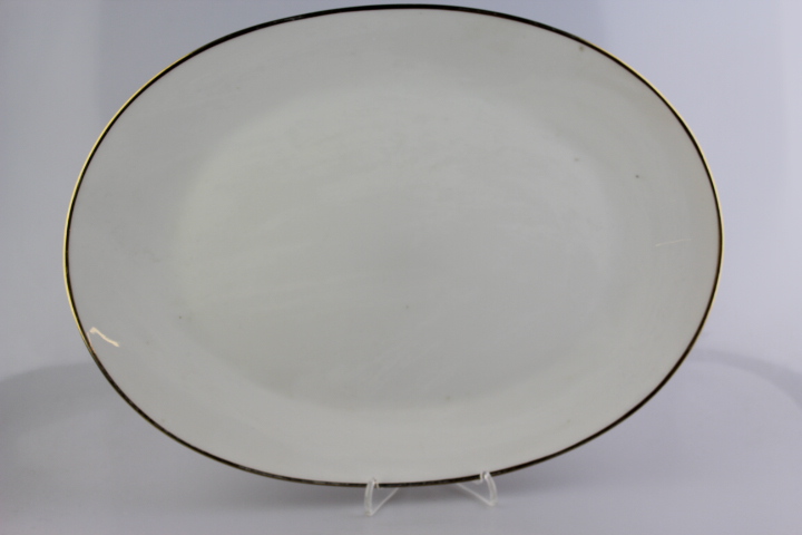 Fleischplatte 33 cm - Rosenthal - Form 2000 - polierter Goldrand