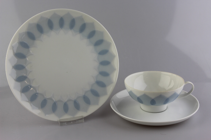 Teegedeck 3 tlg. - Rosenthal - Lotus - Blau