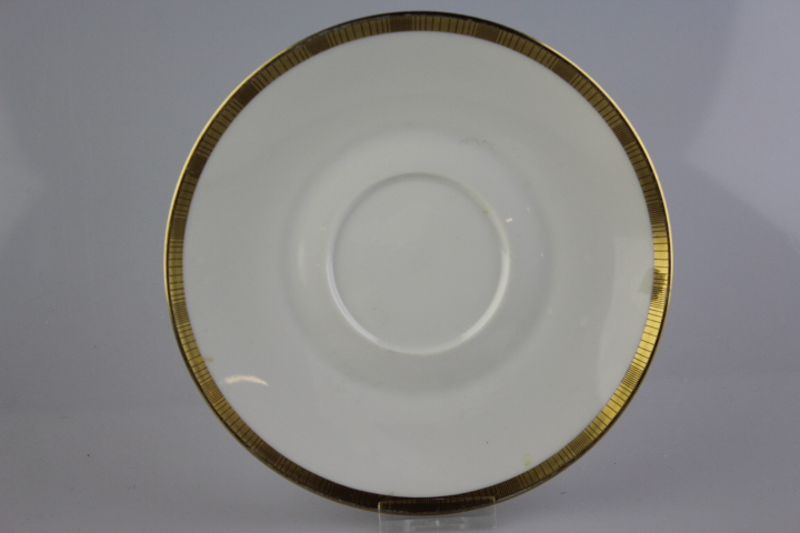 Untertasse für Suppentasse - Rosenthal - Form 2000 - Goldband mit Streifen