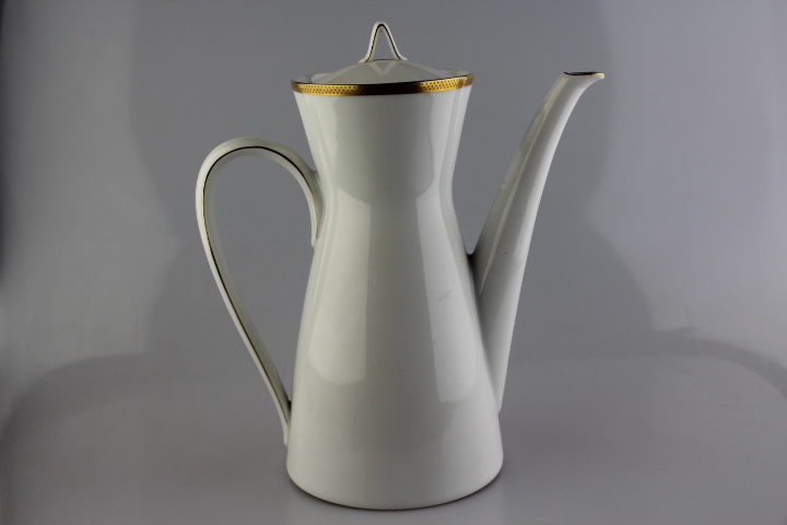 Kaffeekanne klein - Rosenthal - Form 2000 - Ätzgoldrand mit Rauten
