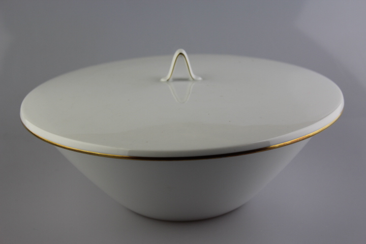 Deckelschüssel - Rosenthal - Form 2000 - polierter Goldrand