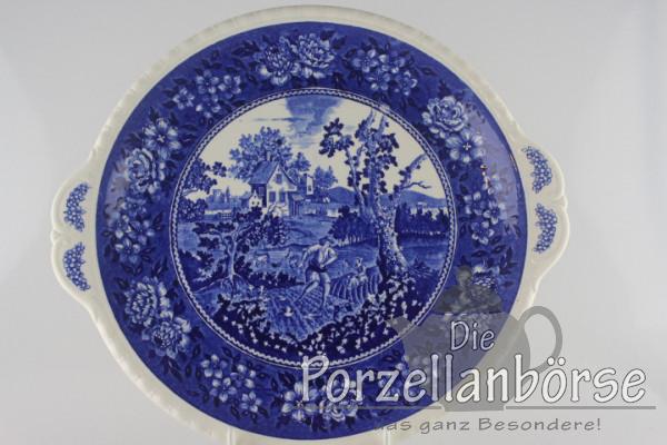 Kuchenteller Ø 28,8 cm mit Griffen - Villeroy & Boch - Rusticana blau