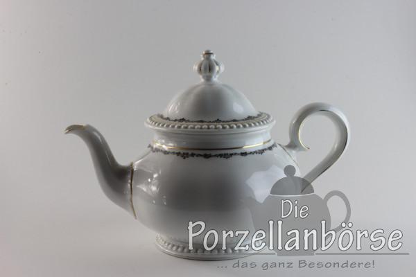 Teekanne - Rosenthal - Kranzkante Schwarz