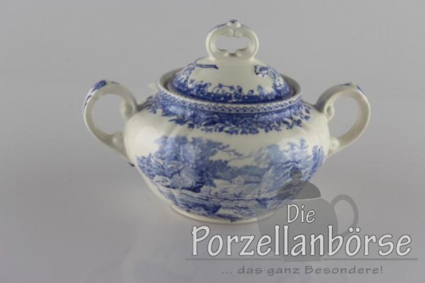 Zuckerdose - Villeroy & Boch - Burgenland blau