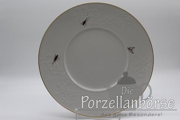 großer Teller Ø 29,5 cm - KPM Berlin - Feldblume - Feldblume auf Bord mit Insekt