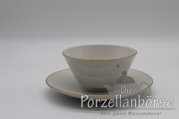 Sauciere einteilig - KPM Berlin - Feldblume - Feldblume auf Bord mit Insekt