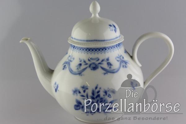Teekanne - Heinrich - Echt Kobalt - Rosengirlande
