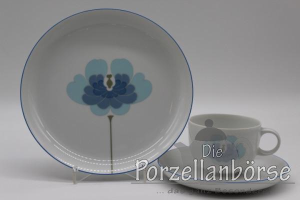 Kaffeegedeck 3 tlg. - Rosenthal - Century - Census Blaue Blume