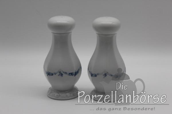 Pfeffer- und Salzstreuer 2 tlg. groß - Rosenthal - Maria - Rosenkante blau