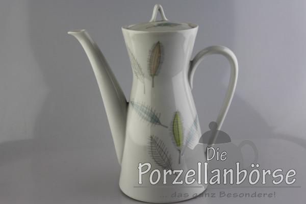 Kaffeekanne - Rosenthal - Form 2000 - bunte Blätter