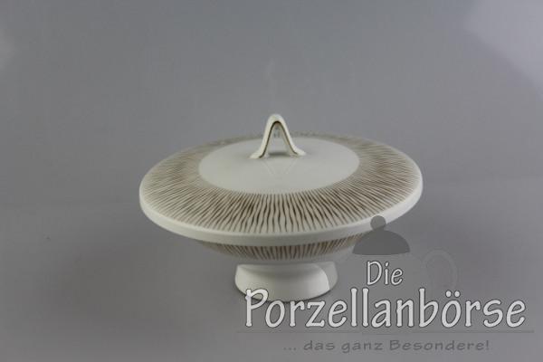 Deckelschale - Rosenthal - Form 2000 - Linien gold