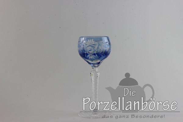 Schnapsglas groß - Traube - hell blau