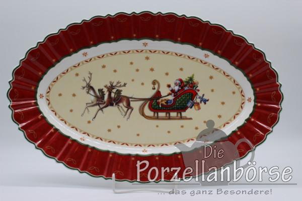 Fleischplatte 48,5 cm Weihnachtsmann mit Schlitten - Villeroy & Boch - Weihnachten
