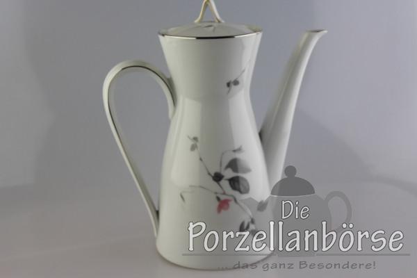 Kaffeekanne - Rosenthal - Form 2000 - Japanischer Blütenzweig platin