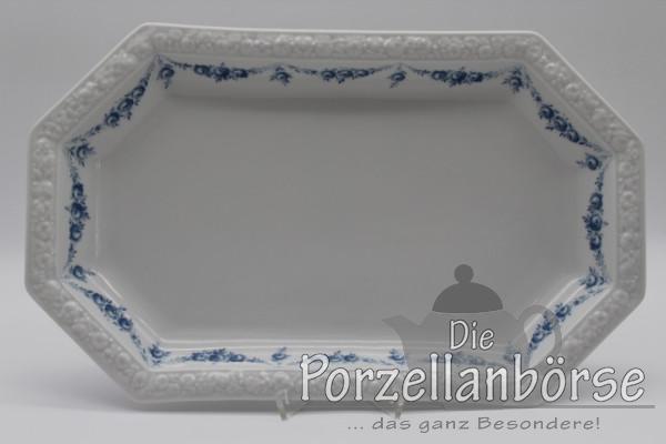 Fleischplatte 39 cm - Rosenthal - Maria - Rosenkante blau