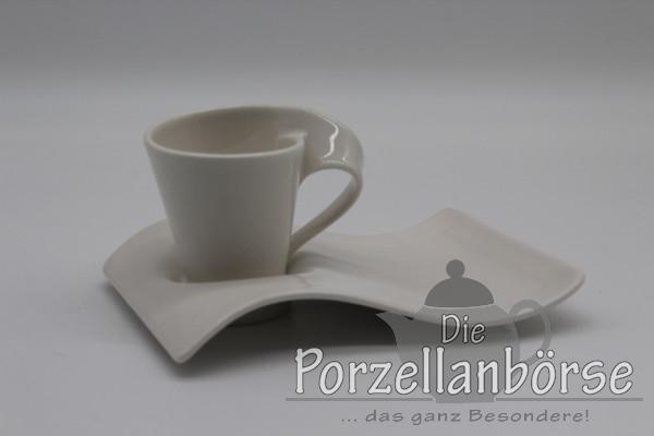 Moccatasse 2 tlg. - Villeroy & Boch - New Wave - weiß
