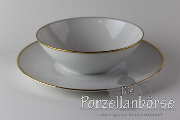 Butterdose (ohne Deckel) - Rosenthal - Form 2000 - polierter Goldrand