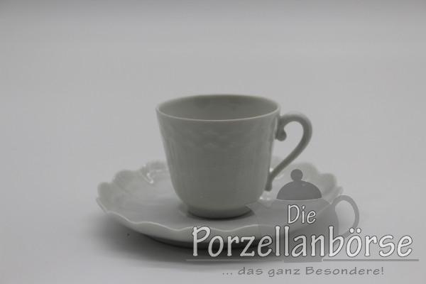 Moccatasse 2 tlg. - Giraud Limoges - Corail - weiß