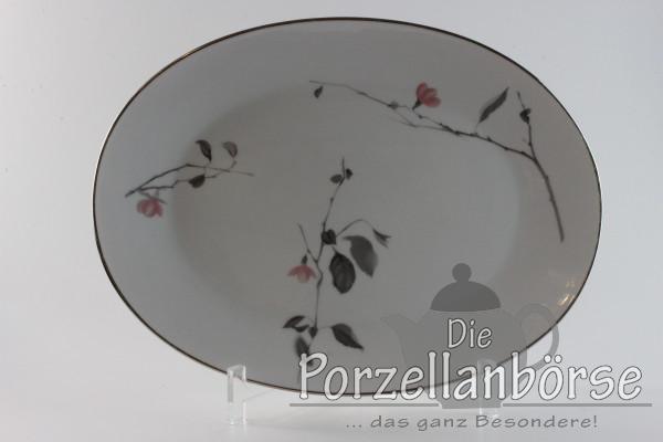 Fleischplatte - Rosenthal - Form 2000 - Japanischer Blütenzweig platin