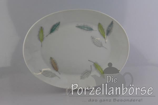 Fleischplatte 24,5 cm - Rosenthal - Form 2000 - bunte Blätter