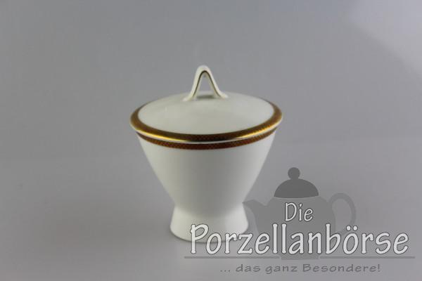 Zuckerdose - Rosenthal - Form 2000 - Ätzgoldrand mit Rauten