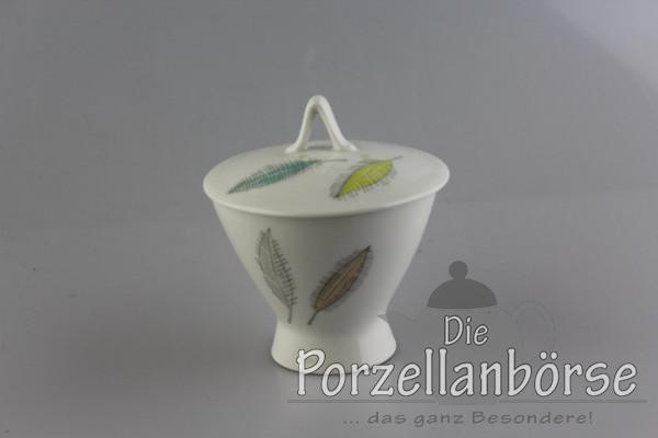 Zuckerdose - Rosenthal - Form 2000 - bunte Blätter