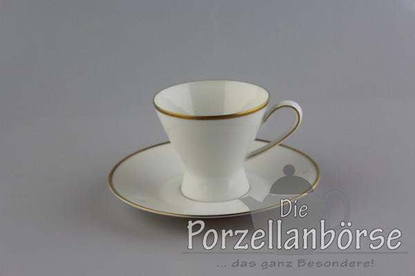 Moccatasse 2 tlg. - Rosenthal - Form 2000 - polierter Goldrand