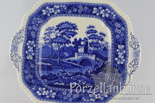 Kuchenplatte mit Griffen- Spode - Blue Tower