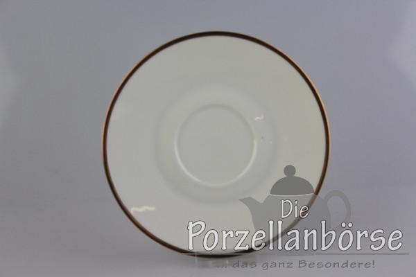 Untertasse für Kaffee - Rosenthal - Form 2000 - polierter Goldrand