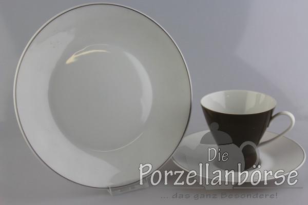 Kaffeegedeck 3 tlg. - Rosenthal - Form 2000 - Braun