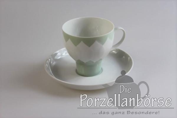 Kaffeetasse 2 tlg. - Rosenthal - Lotus - Seladon