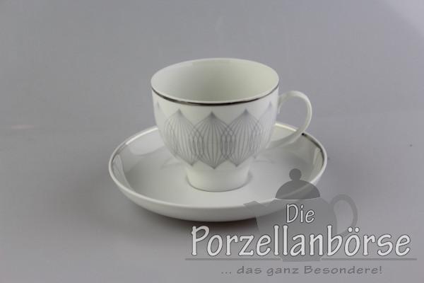 Kaffeetasse 2 tlg. - Rosenthal - Lotus - Ballett mit Platin