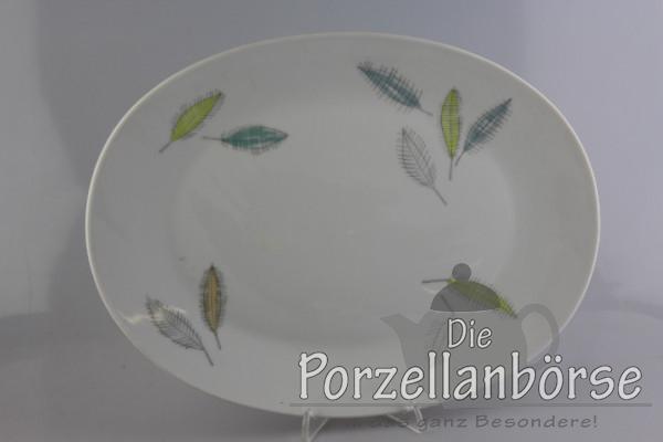 Fleischplatte 28,5 cm - Rosenthal - Form 2000 - bunte Blätter