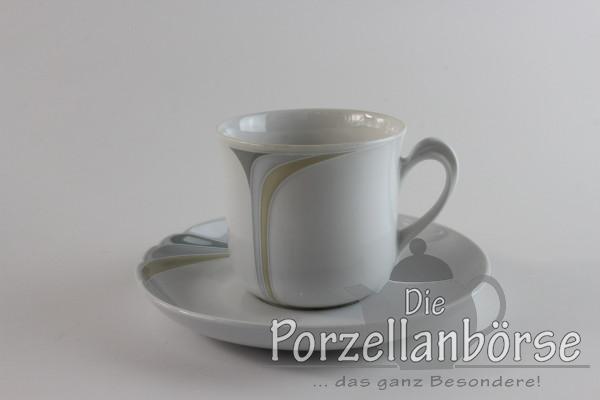 Kaffeetasse 2 tlg. - Seltmann Weiden - Grau / Braun