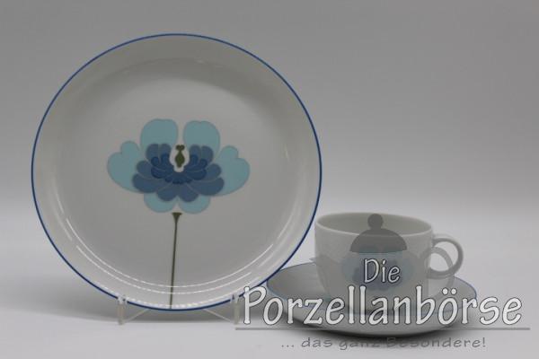 Kaffeegedeck 3 tlg. - Rosenthal - Century - Census Blaue Blume