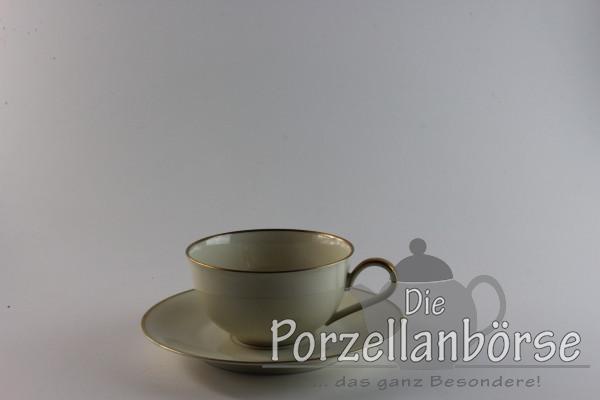 Kaffeetasse 2 tlg. - Heinrich - Anmut - Creme/Gold schmal