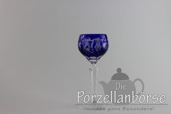 Schnapsglas groß - Traube - dunkel blau