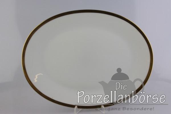 Fleischplatte 28 cm - Rosenthal - Form 2000 - Goldband mit Streifen