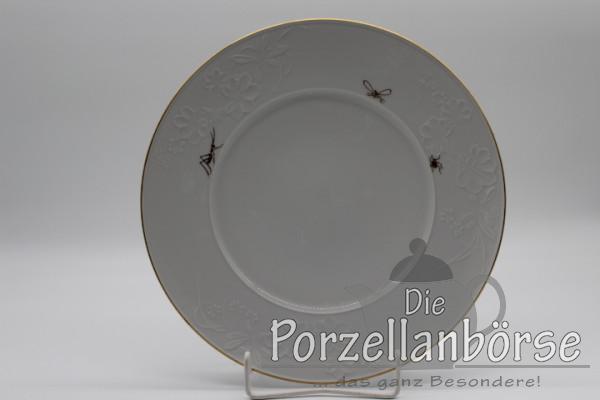 Speiseteller Ø 26,4 cm - KPM Berlin - Feldblume - Feldblume auf Bord mit Insekt