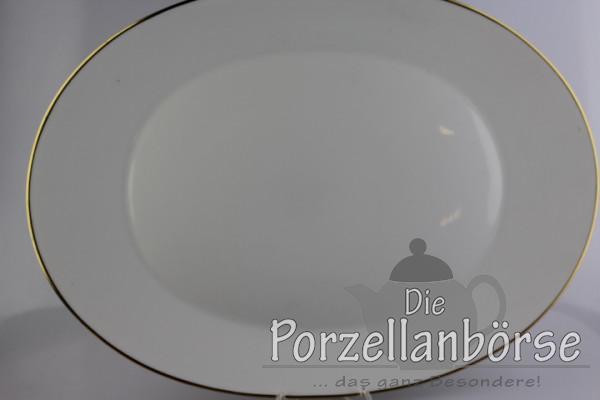 Fleischplatte 39 cm - Rosenthal - Form 2000 - polierter Goldrand