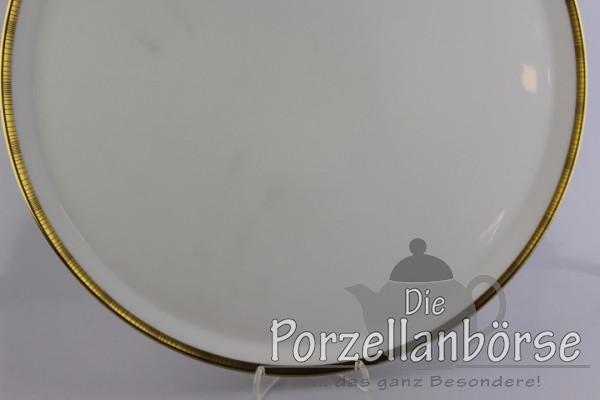Tortenplatte - Rosenthal - Form 2000 - Goldband mit Streifen