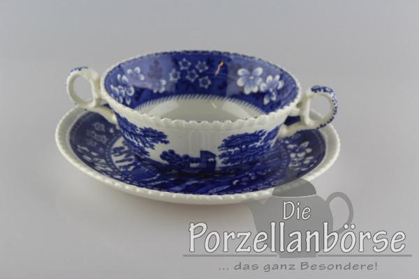 Suppentasse 2teilig- Spode - Blue Tower