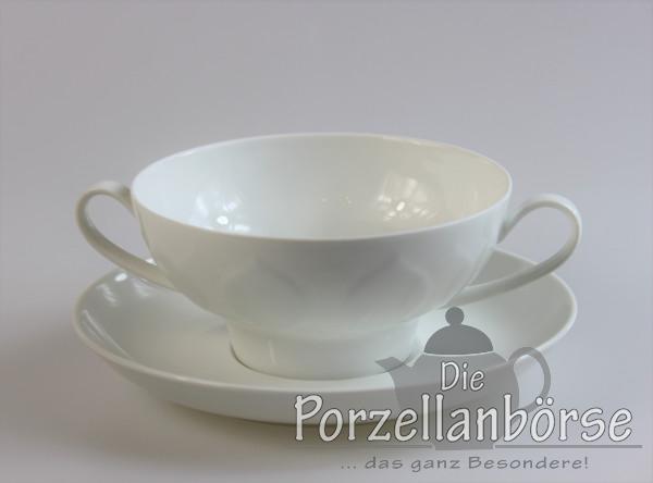 Suppentasse 2 tlg. - Rosenthal - Lotus - weiß