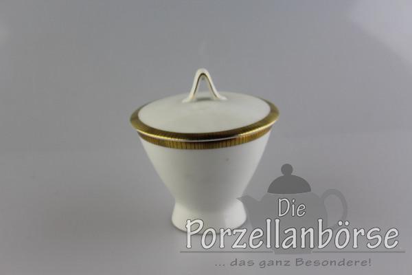 Zuckerdose - Rosenthal - Form 2000 - Goldband mit Streifen